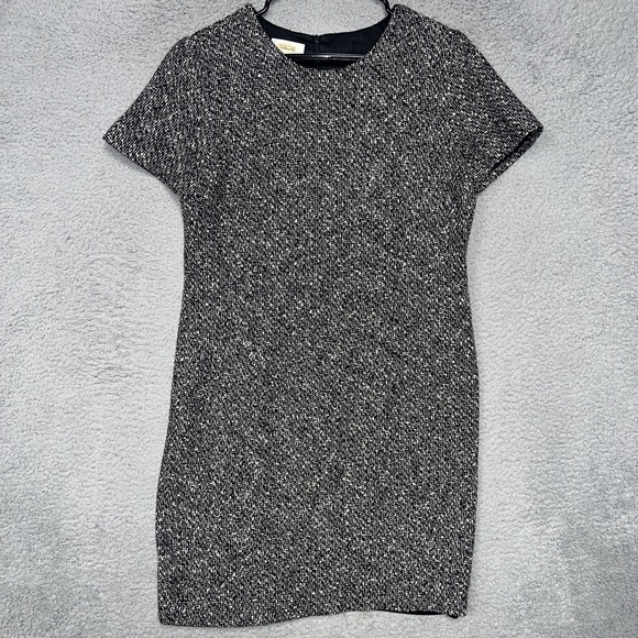 VTG Talbots 2pc Dress Blazer Set Sz 12 Houndstooth Tweed Wool Blend Academia USA - Picture 3 of 16